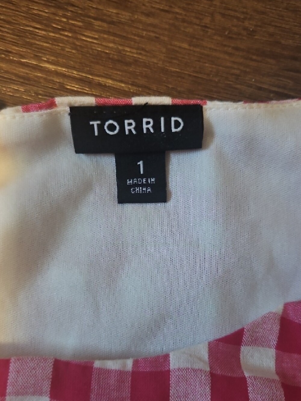 torrid Pink Gingham Crop Top 1x - Picture 2 of 7